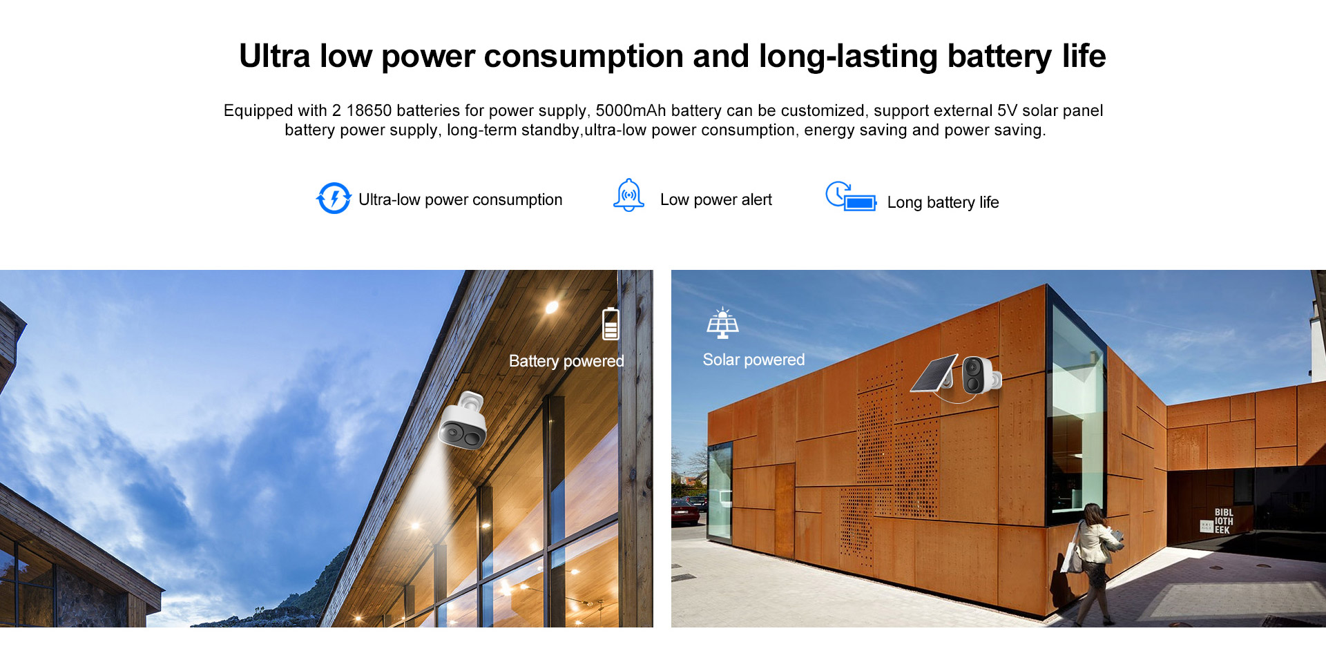 Vstarcam CB11-TZ Smart Outdoor Wifi Battery Camera with Solar panel