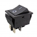 RL2-121 BLACK Διακόπτης Rocker ON-OFF 4P (RK1-01 BB 2X1)
