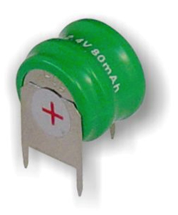 0190 Επαναφορτιζόμενη μπαταρία 2.4V 2x60H Ni-Mh 80mAh