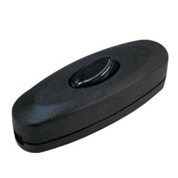 OEM POR-0095 Διακόπτης Rocker ON-OFF Οβάλ Ενδιάμεσος Χειρός 250V Μαύρος