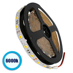 Globostar 70020 Ταινία LED 14.4W/m 1584lm/m DC 12V - IP20 - 60xSMD 5050 - 6000K - Ψυχρό Λευκό Μήκους 5μ     