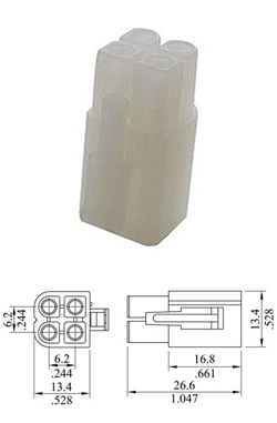 826031-4P-1 (6700/S4) CYI Φίσσα πλαστική θηλυκή 4P