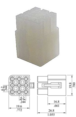 826031-9P (6700/S9) CYI Φίσσα πλαστική θηλυκή 9P