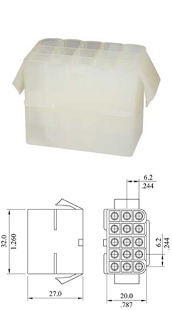 826131-15PE (6700/P15) CYI Φίσσα πλαστική αρσενική 15P