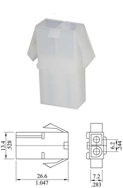 826131-2PE (6700/P2) CYI Φίσσα πλαστική αρσενική 2P