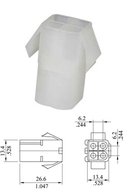 826131-4PE-1 (6700/P4) CYI Φίσσα πλαστική αρσενική 4P