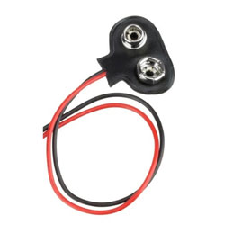 BH0044 LZ OWI Μπαταριοθήκη Κλιπ για 9V μπαταρία με Καλώδιο 