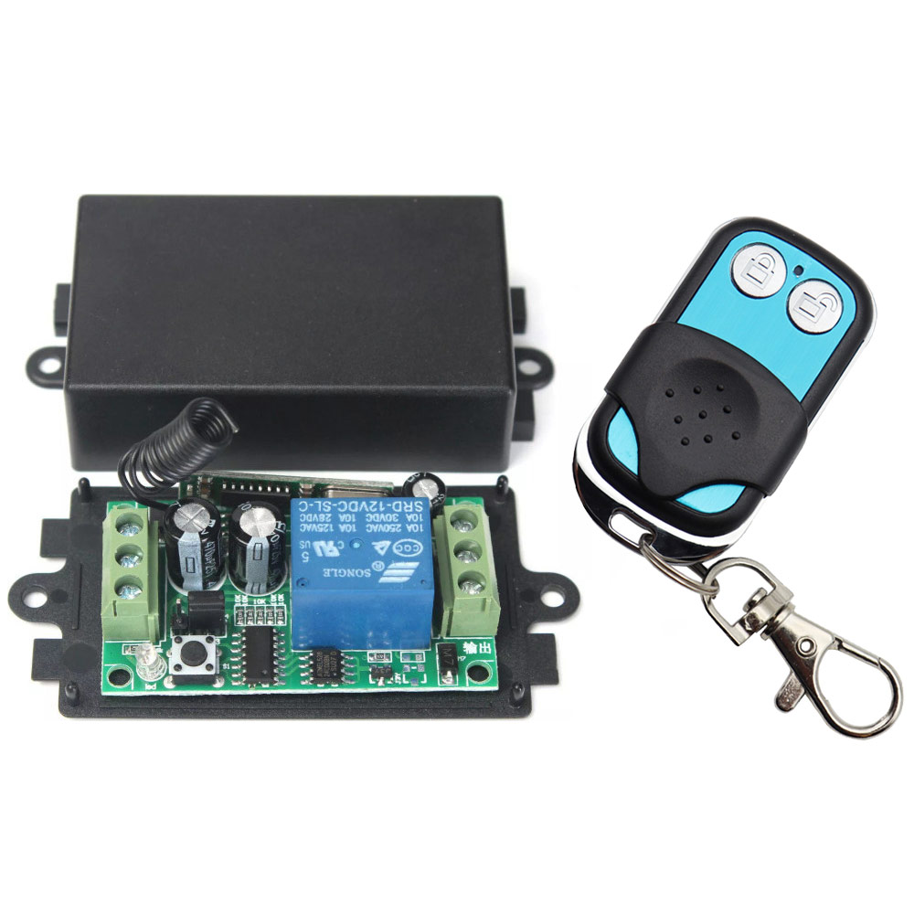 ANGA AG-X1CH Ασύρματος Δέκτης 12VDC 1CH (1 Καναλιού) με Τηλεχειριστήριο 2 πλήκτρων 