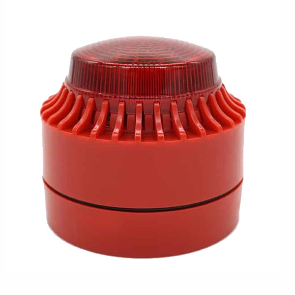 AH03127-BS (LB) - Ηλεκτρονική Φαροσειρήνα Πυρανίχνευσης  24V 114db με φλας, Χαμηλή Βάση και Επιλογή Ήχων