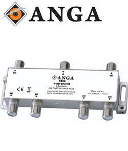 ANGA PS06 Διακλαδωτής TV-SAT 6 εξόδων (5 - 2400 MHz) με φις F και dc pass