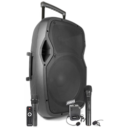 VONYX AP1500PA UHF Φορητό επαναφ. 800 Watt Max 15" με USB/SD/Bluetooth και 3 Μικρόφωνα 170.338