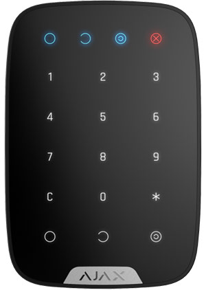 AJAX KEYPAD BLACK - Ασύρματο Πληκτρολόγιο Αφής, σε Μαύρο χρώμα 38248.12.BL1, 4823114015113