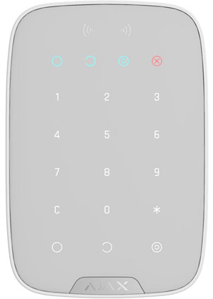 AJAX KEYPAD PLUS WHITE - Ασύρματο Πληκτρολόγιο Αφής με ενσωματωμένο Proximity Reader (ΛΕΥΚΟ)