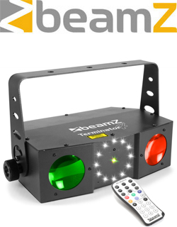 BEAMZ Terminator IV LED Double Moon με laser και strobe με Τηλεχειριστήριο και DMX 153.716