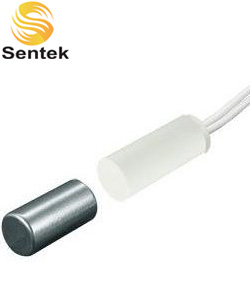 Sentek BR-1014 (ΛΕΥΚΗ) Πολύ λεπτή Χωνευτή μαγνητική επαφή με μεταλλικό μαγνήτη