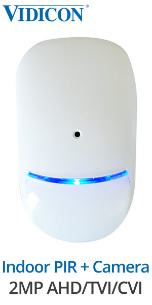 VIDICON BOND PLUS - Ανιχνευτής Κίνησης PIR με Ενσωματωμένη Κάμερα 2Mpixels 1080p, AHD/TVI/CVI/CVBS