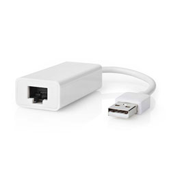 NEDIS CCGB60950WT02 Αντάπτορας δικτύου USB High Speed Α αρσ. - RJ45 θηλ., 0.20m σε λευκό χρώμα
