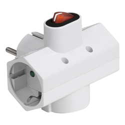 SONORA CPAW301 Πολύπριζο πρίζας Ταφ με 3 Θέσεις Σούκο και Διακόπτη on/off