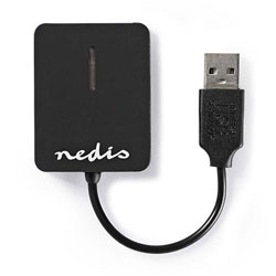 NEDIS CRDRU2300BK Card reader All-in-One USB 2.0 με ενσωματωμένο καλώδιο