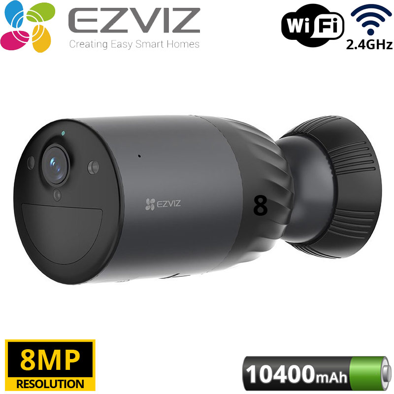 EZVIZ BC1C 4K (CS-BC1C-R100-2F8WFL) Αυτόνομη WiFi IP κάμερα 8MP (4K), Mπαταρία 10400mAh, Mic/Speaker, MicroSD Slot