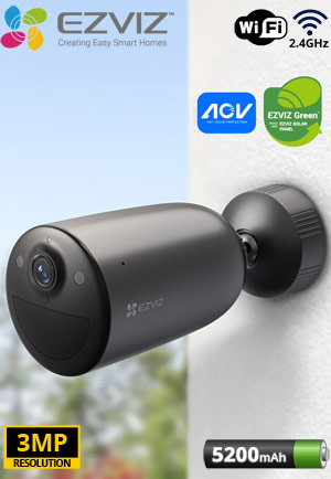 EZVIZ EB3 (AOV Version) Αυτόνομη Wi-Fi IP κάμερα 3MP με Mπαταρία 5200mAh, Mic/Speaker, MicroSD Slot