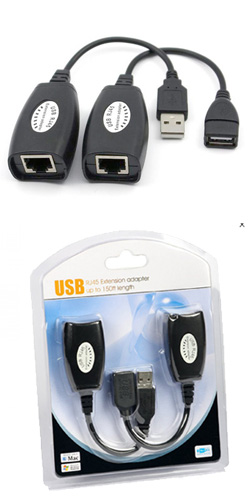 ANGA PS-3015 - USB Extender Over UTP Adaptor προέκτασης USB μέσω UTP RJ45 50μ.