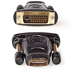 NEDIS CVGB34912BK Αντάπτορας HDMI θηλ. - DVI-D 24+1p αρσ. με επίχρυσες επαφές