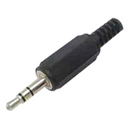 D006 Καρφί Jack Αρσενικό 3.5mm STEREO πλαστικό μαύρο LZ