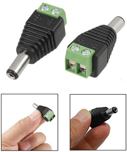 DC-001 Βύσμα τροφοδοσίας αρσενικό 2.1mm με κλέμες