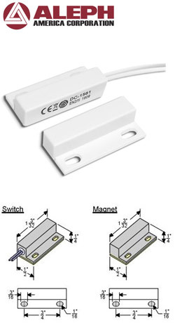 Aleph DC-1561W (ΛΕΥΚΗ) Βιδωτή & Αυτοκόλλητη μικρή μαγνητική επαφή