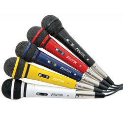FENTON DM120 Σετ 5 Δυναμικών μικρόφωνων με διακόπτη και καλώδια - Χρωματιστά 173.123