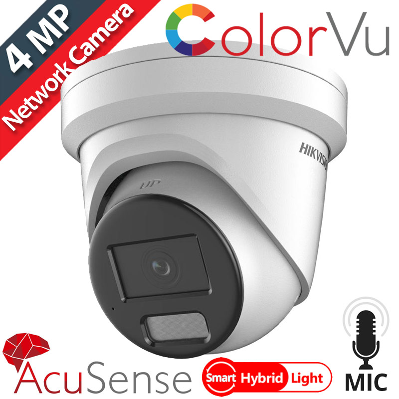 HIKVISION DS-2CD2347G2H-LIU(eF) 2.8mm Ενσύρματη IP Κάμερα 4MP Smart Hybrid Light ColorVu, AcuSence, Mic, 30m, Η.265+ PoE microSD