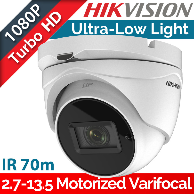 HIKVISION DS-2CE79D0T-IT3ZF Motorized Varifocal 2.7-13.5mm HDTVI 2MPixels IR 70μ. Ultra-Low Light, IP67