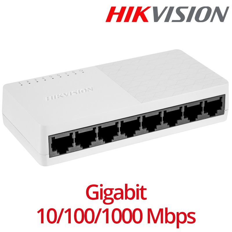 HIKVISION DS-3E0508D-O 8 Port Gigabit Unmanaged Desktop Switch 10/100/1000 Mbps