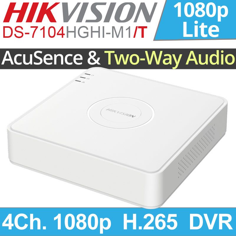 HIKVISION DS-7104HGHI-M1/T DVR Καταγραφικό 4 καμερών, Up to 1080p Lite, Two-Way Audio, Motion Detection 2.0
