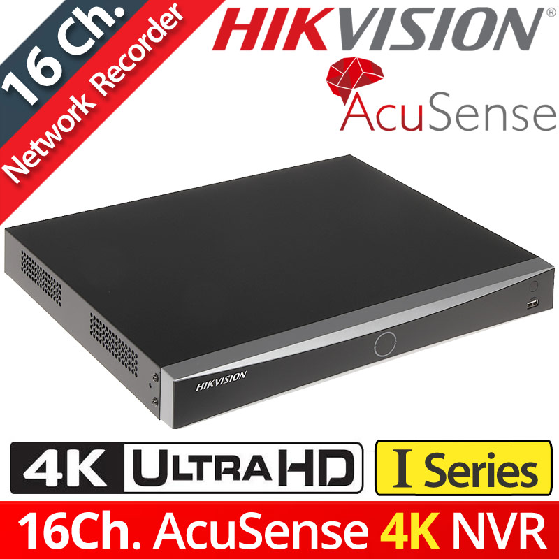 HIKVISION DS-7616NXI-I2/S(C) Δικτυακό Καταγραφικό NVR 16 IP Καμερών, Μέγιστη ανάλυση 4Κ, Τεχνολογία Acusence, Up to 12Mpixels