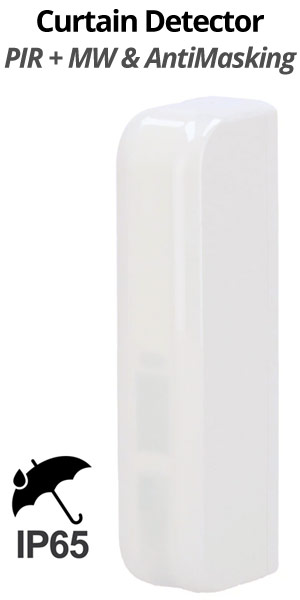 HikVision DS-PDC10DM-EG2-WE - Αμφίδρομος Ασύρματος Ανιχνευτής Κουρτίνας Dual Tech (PIR+MW) εξωτερικού χώρου με Anti-Masking