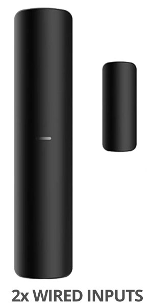 Hikvision DS-PDMC-EG2-WE(B) BLACK - Μαύρη Αμφίδρομη Ασύρματη Μαγνητική Επαφή για πίνακες AX PRO, με 2 ενσύρματες εισόδους