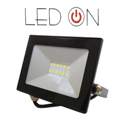 LED ON 1272 Προβολέας LED SUPERSLIM ισχύος 10 Watt με ψυχρό φωτισμό 6500Κ