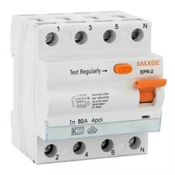 MAXGE EPR-4 A 63A Relay Διαφυγής 4P 63A 30mA TYPE A [03.017.0595]
