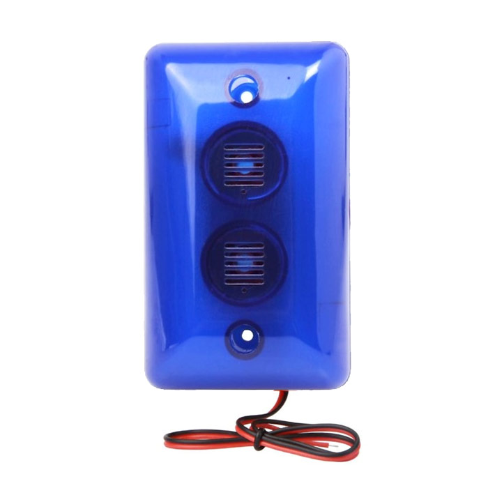ES-35L12-BLUE Πιεζοηλεκτρική σειρήνα συναγερμού 12V Εσωτερικού Χώρου 110dB ΜΠΛΕ με ΦΛΑΣ