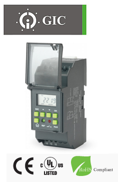 GIC T2DDT7 ASTRO Ψηφιακός Ημερήσιος και Εβδομαδιαίος Χρονοδιακόπτης Ράγας 110-240 VAC / 36mm [02.010.0055]