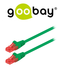 GOOBAY 95251 Καλώδιο δικτύου U/UTP CAT6 patchcable 0.25m σε Πράσινο