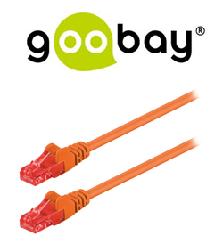 GOOBAY 95253 Καλώδιο δικτύου U/UTP CAT6 patchcable 0.25m σε Πορτοκαλί