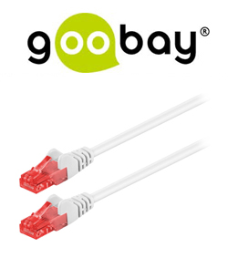 GOOBAY 95257 Καλώδιο δικτύου U/UTP CAT6 patchcable 0.25m σε Λευκό