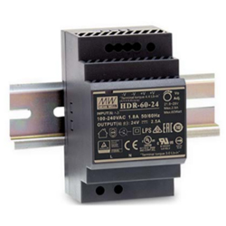 MeanWell HDR-60-24 Τροφοδοτικό Ράγας Ultra Slim 60W/24V/2.5A