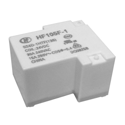 HF105F-1 Ρελέ Ειδικού τύπου Τ πλακέτας 12V DC 1 Επαφής 240V 30A (NO) 