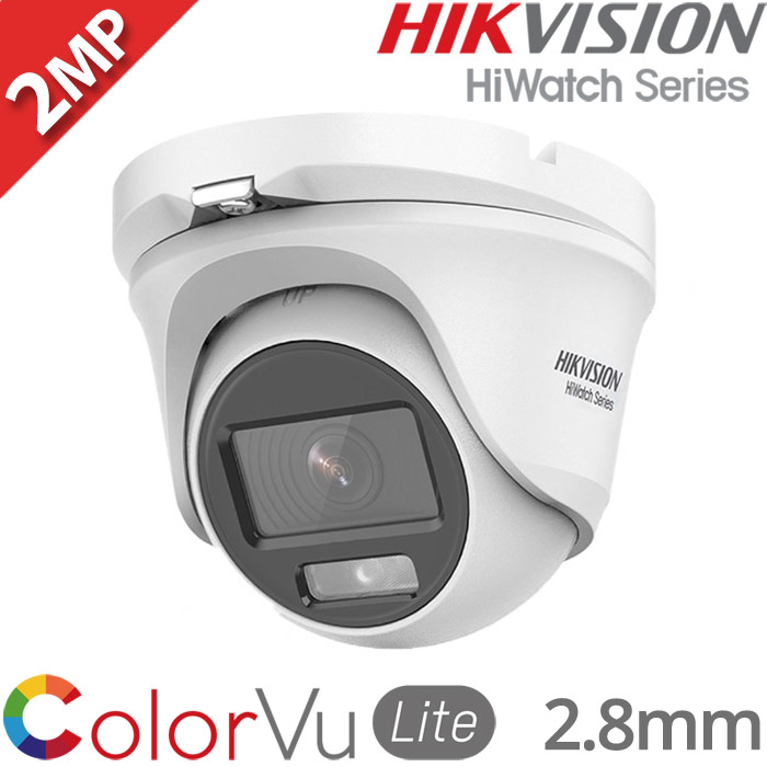 HIKVISION HiWatch HWT-T129-M 2.8mm ColorVu Lite Αναλογική κάμερα 2Mpixels 1080p, 4in1, White Light 20μ., IP66