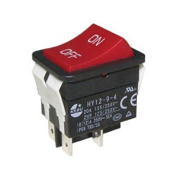 HY12-9-4 Διακόπτης Rocker ON-OFF 4P 18A/ 250V