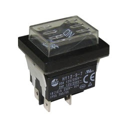 HY12-9-7 Διακόπτης Rocker ON-OFF με κάλυμμα 4P 18A/ 250V IP55